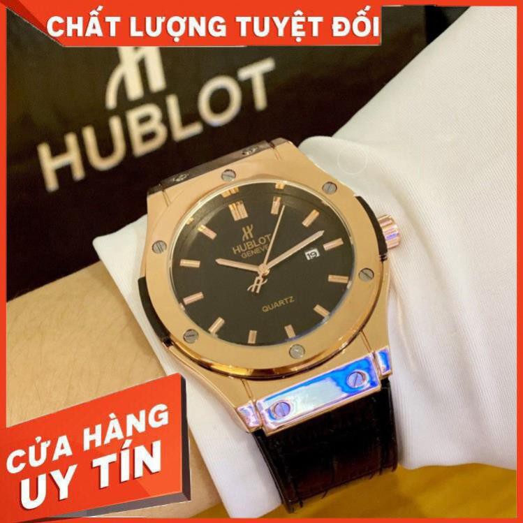 [Siêu Phẩm 2021]  (Hublot.viền trơn)  Đồng hồ nam Hublot - nam size 42mm - hàng đẹp fullbox - Bảo hành 12 tháng