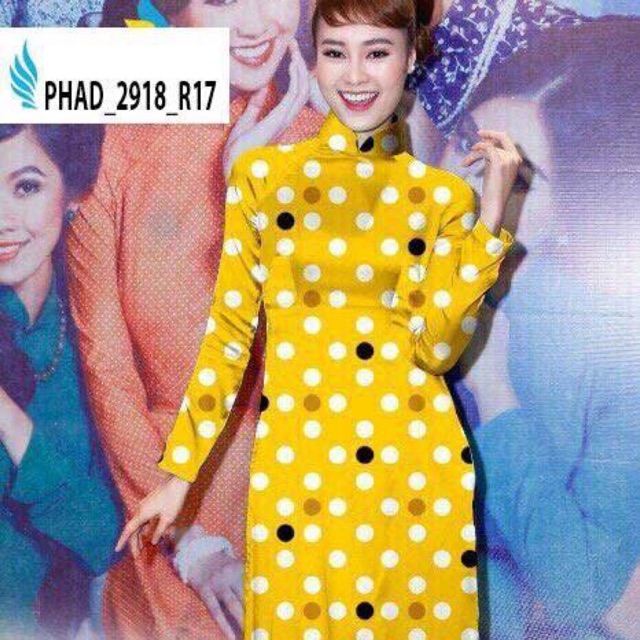 Vải áo dài chấm bi theo phong cách cô ba Sài Gòn