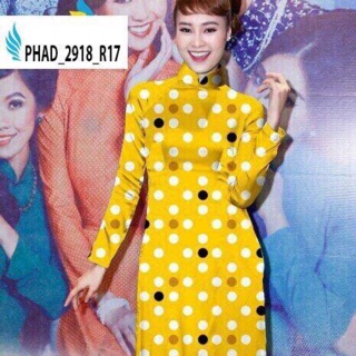 Vải áo dài chấm bi theo phong cách cô ba Sài Gòn