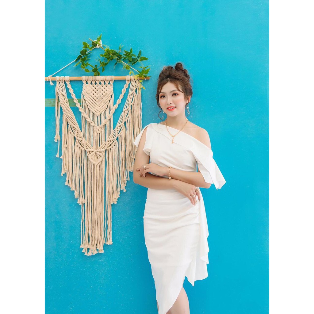 Váy body trắng chéo vai V1014 - DVC Phân phối chính thức