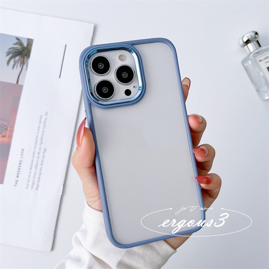 Ốp Điện Thoại Trong Suốt Mạ Điện Sang Trọng Cho iPhone 14 13 12 11 Pro Max 7 8 Plus SE 2020 X Xr Xs Max