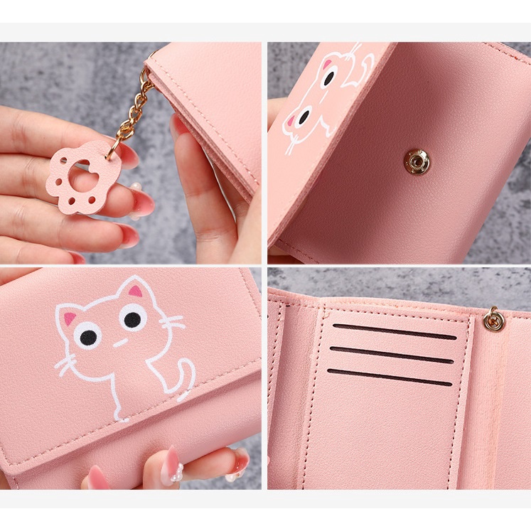 Ví nữ cầm tay mini ngắn cute nhỏ gọn bỏ túi thời trang giá rẻ nl.store VI04