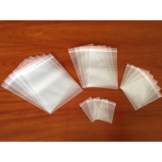 200gr Túi zip đủ kích thước (zipper viền đỏ loại tốt)