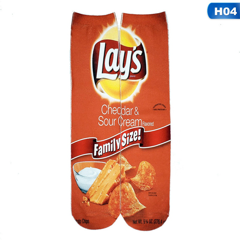 1 Đôi Tất Chân Cotton In Hình Ngộ Nghĩnh Cho Nam Nữ