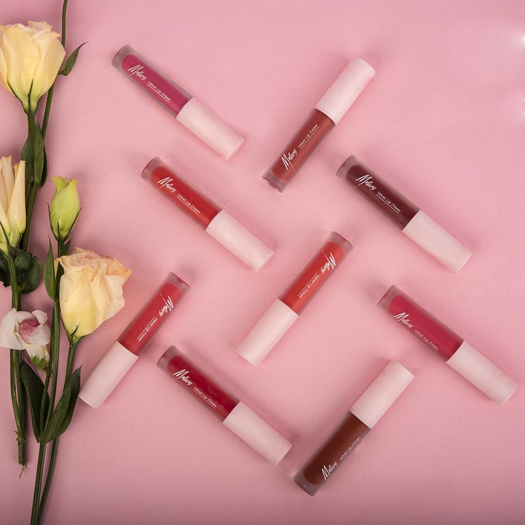 Son kem lì Melloris Velvet Lip Cream Minigarden Kem Lì Mềm Môi 3.5ml (SM0002), Ebi Cosmetics