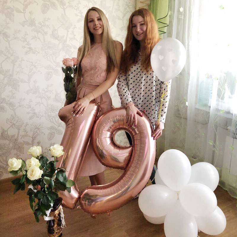 Bong Bóng Hình Số 1 Đến 9 32 Inch Trang Trí Tiệc Sinh Nhật Cho Bé