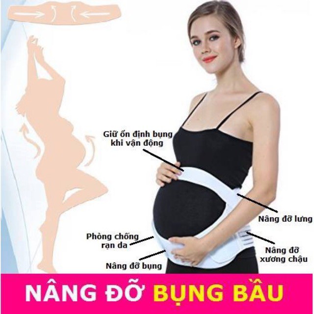 Đai nâng đỡ bụng bầu Mummycare, đai bà bầu đỡ đau lưng, rạn bụng [Chính hãng]