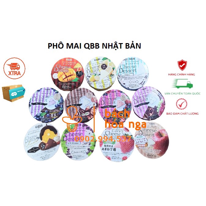 Phô mai ăn dặm QBB Nhật Bản Nội Địa/Nhập Khẩu Các Vị Hộp 90g
