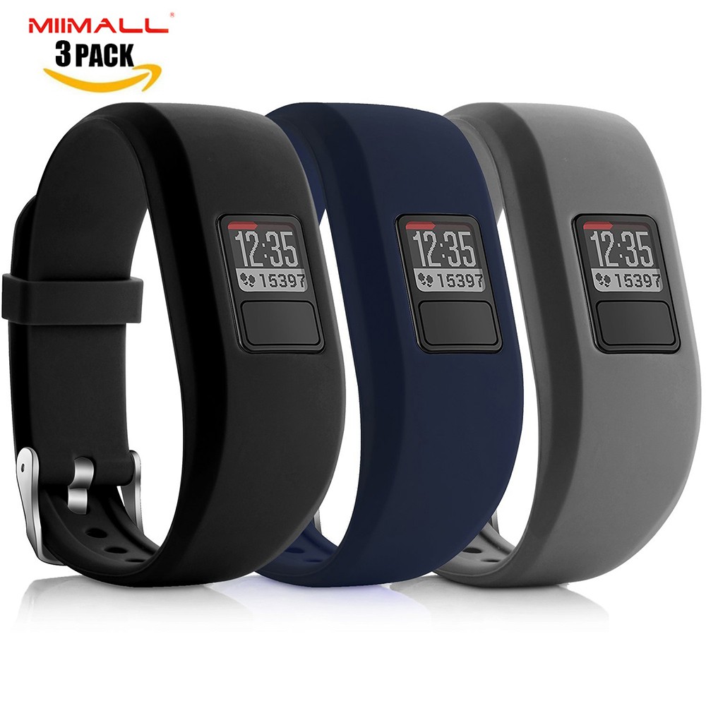 Set 3 dây đeo silicon mềm cho đồng hồ thông minh Garmin Vivofit 3 JR