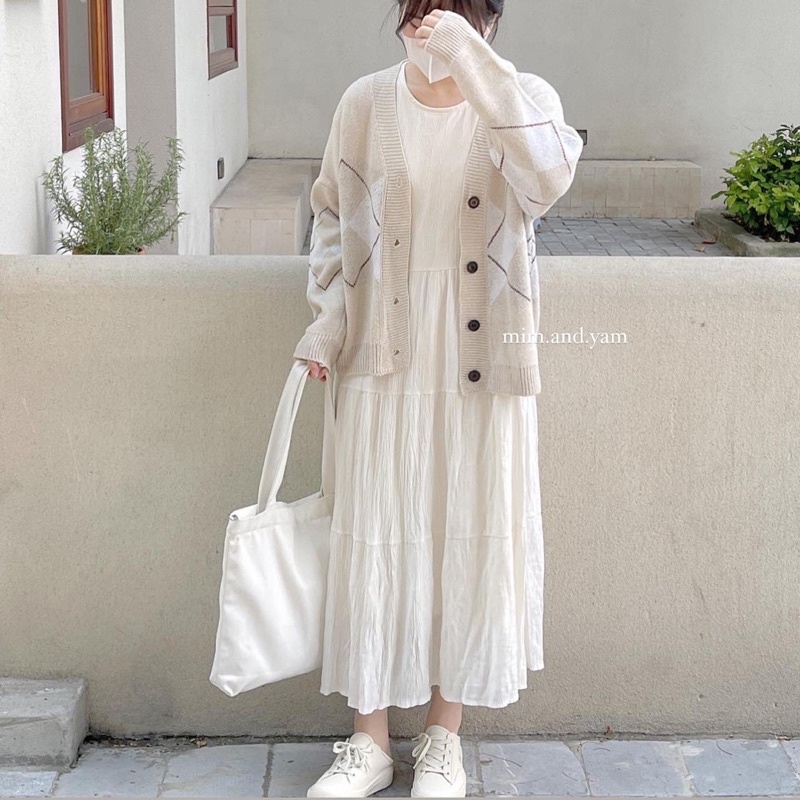 Cardigan quả trám 2 màu