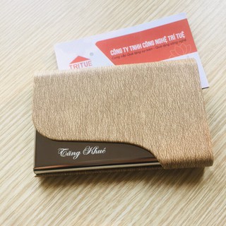 Hộp đựng card visit đẹp tặng sếp nữ, Ví đựng danh thiếp bỏ túi cho nữ, Ví đựng thẻ khắc theo yêu cầu đẹp cho nữ