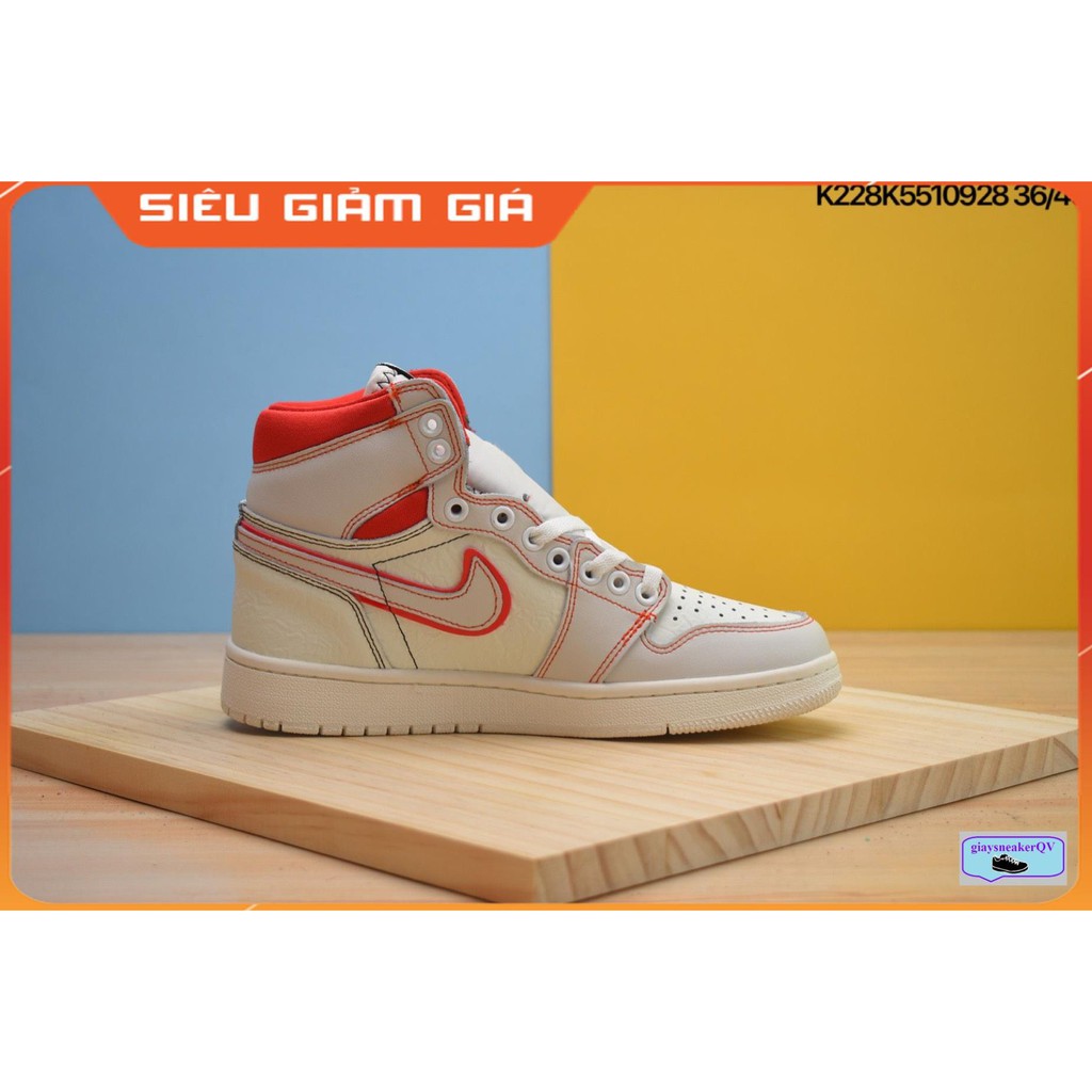 Giày thể thao sneaker Air Jordan 1 Retro High Phantom Gym Red  siêu đẹp dành cho nam và nữ
