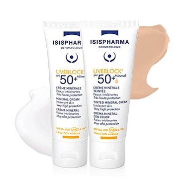 Kem chống nắng Isis Pharma UveBlock SPF50+ Mineral 40ml - dành cho da nhạy cảm