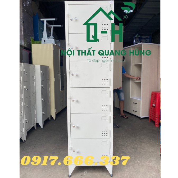 TỦ LOCKER 6 TẦNG SƠN TĨNH ĐIỆN CAO CẤP DÀNH CHO VĂN PHÒNG