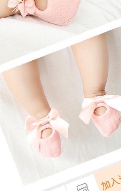 Ninikids: Set 3 tất hồng kute cho bé sơ sinh