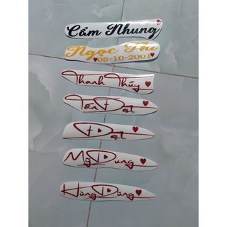 Tem decal chữ ký Phản quang