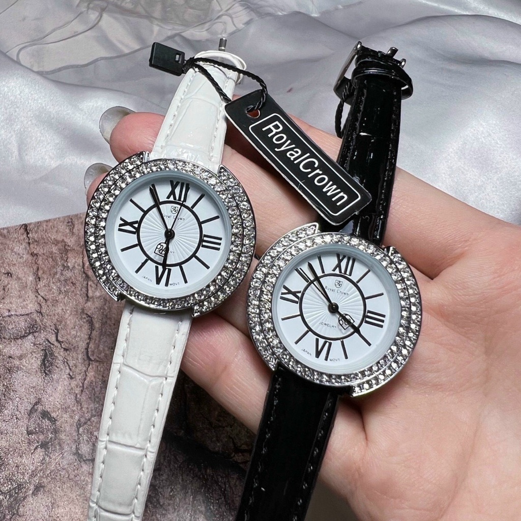 Đồng Hồ Royal Crown Nữ Chính Hãng Mặt Tròn 33mm