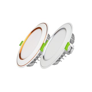 Đèn led âm trần viền màu mặt cong - mặt phẳng 7w - 9w ø90 kingeco