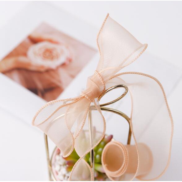 Dây Ruy Băng Màu Vàng 9M Trang Trí Bó Hoa Xinh Xắn