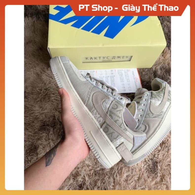 [FreeShip + Hàng Xịn] Giày sneaker cao cấp AF1 x Travis Scott, Giầy Thể Thao AF1 Xám trắng rêu xanh đủ bill box