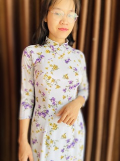 Áo dài hoa nhí