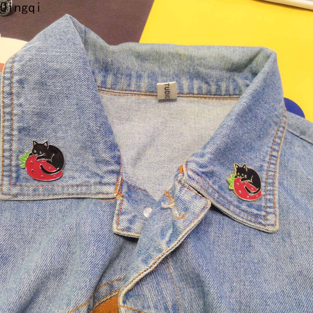 Ghim cài áo MISS ZOE hình mèo đen hoạt hình dễ thương