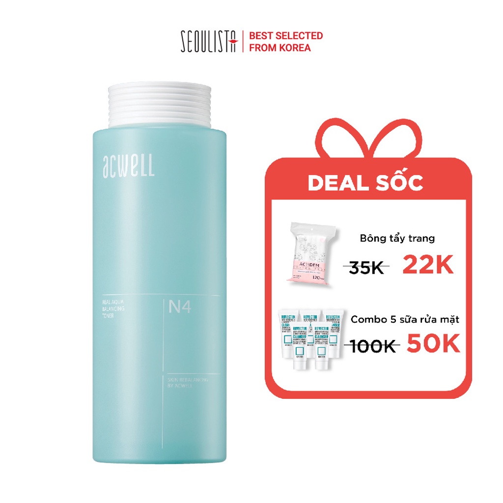 Nước Cân Bằng Cấp Nước Acwell Real Aqua Balancing Toner