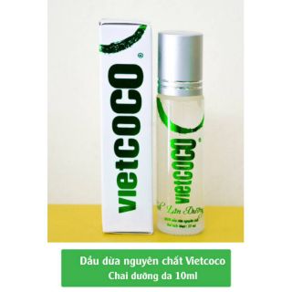 Dưỡng môi bi lăn 10ml DẦU DỪA Nguyên chất VIETCOCO