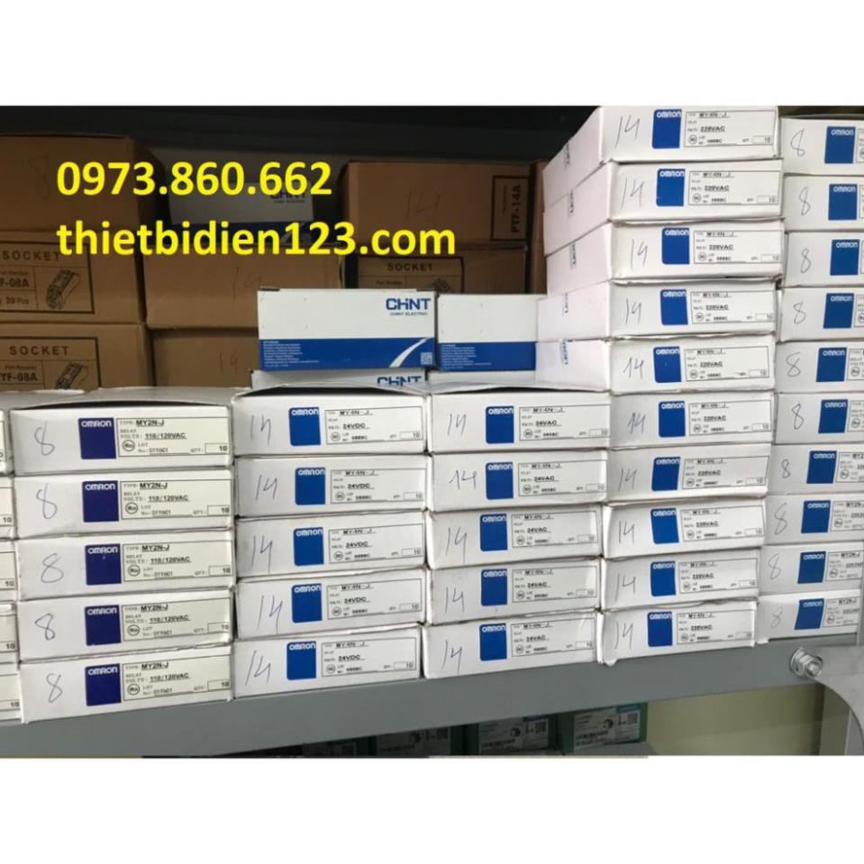 Rơ le trung gian Omron 8 chân kèm Đế MY2N-J - Relay trung gian