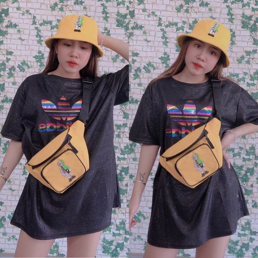 Set túi đeo chéo và nón bucket vành tròn unisex kiểu đẹp,cá tính năng động phong cách hàn quốc fashion hot 2021-B15