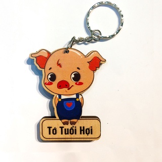 Móc khóa gỗ 12 con giáp Danbo Printcre8