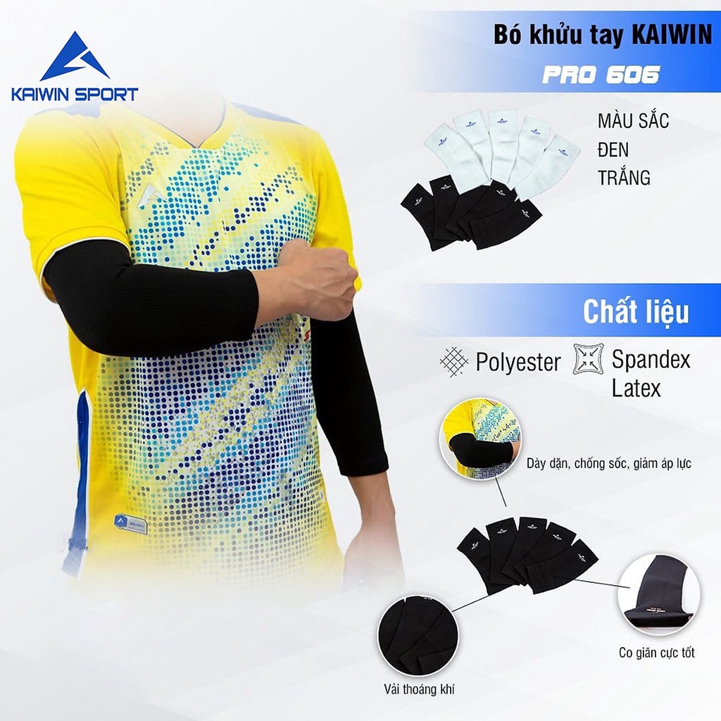Băng Khuỷu Tay KAIWIN Chất Liệu Cotton Giúp Bảo Vệ Khi Chơi Thể Thao
