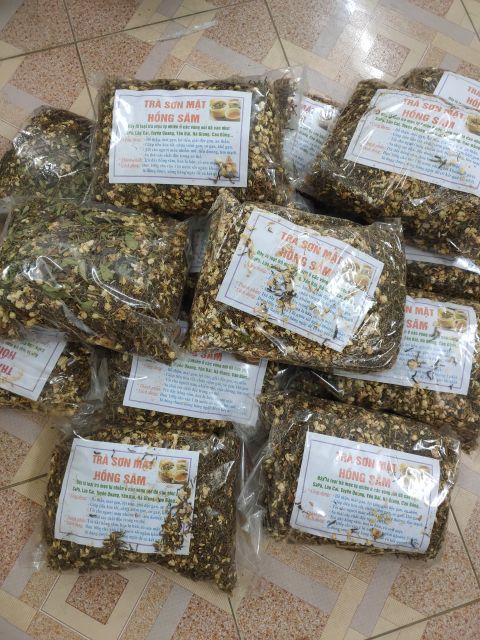 Trà sơn mật hồng sâm gói 1kg y hình