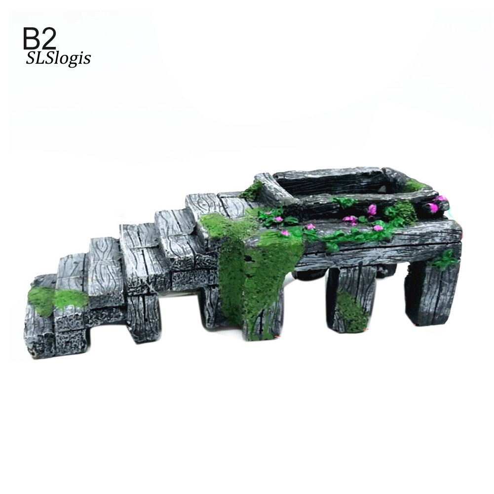 Mô Hình Hòn Đảo Bằng Nhựa Resin Dùng Trang Trí Bể Nuôi Rùa / Bò Sát