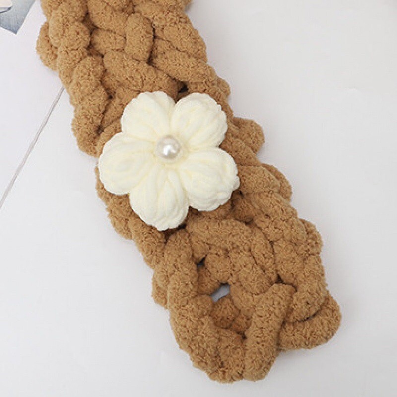 Set nguyên liệu đan khăn len chunky bằng ngón tay cực dễ