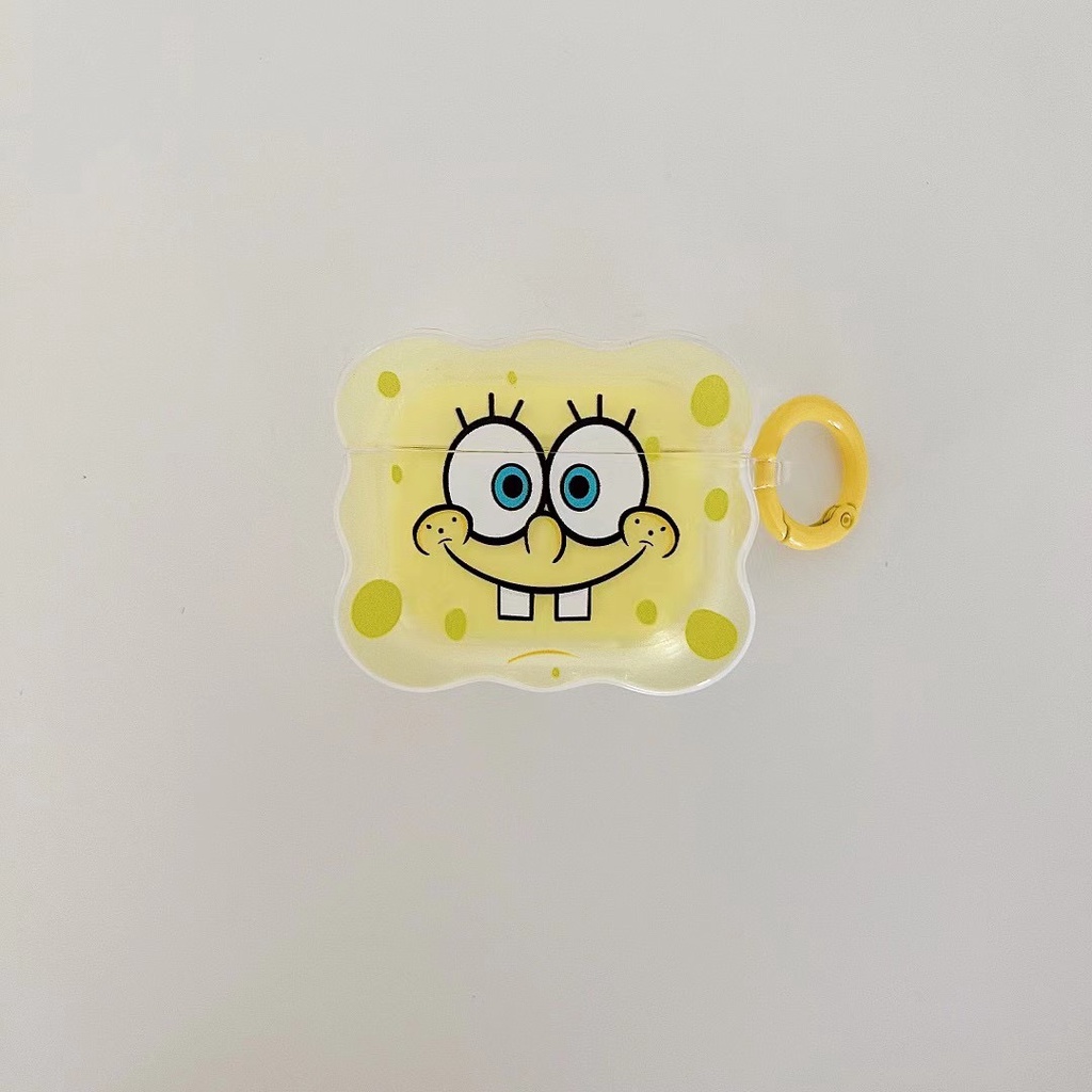 Vỏ Bảo Vệ Hộp Sạc Tai Nghe Bluetooth airpods 1 2 pro Bằng tpu Mềm Hình Spongebob Patrick