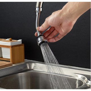 Đầu vòi phun nước áp lực cao,đầu vòi rửa chén tăng áp - Đầu nối vòi rửa bát tăng áp xoay 360 độ, Chất liệu inox cao cấp