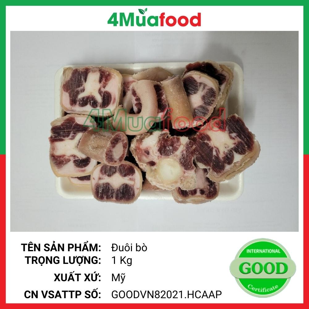 1kg Đuôi Bò Cắt Khúc dùng hầm ninh nước lẩu - đóng túi hút chân không - Thực Phẩm 4 Mùa - 4Muafood
