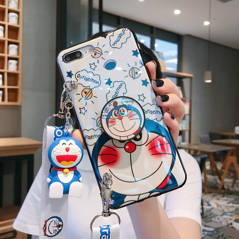 Ốp điện thoại in hình Doraemon dễ thương cho Vivo Y17 Y12 Y11 Y15 Y50 Y30 S1 V15 V17 / Pro V19 Y91 Y91i Y95 Y91c Y81 Y81i Y71 Y53