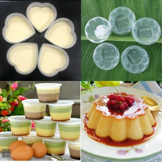 Set 50 Hộp bánh flan nhựa tốt size nhỏ - Flan mold