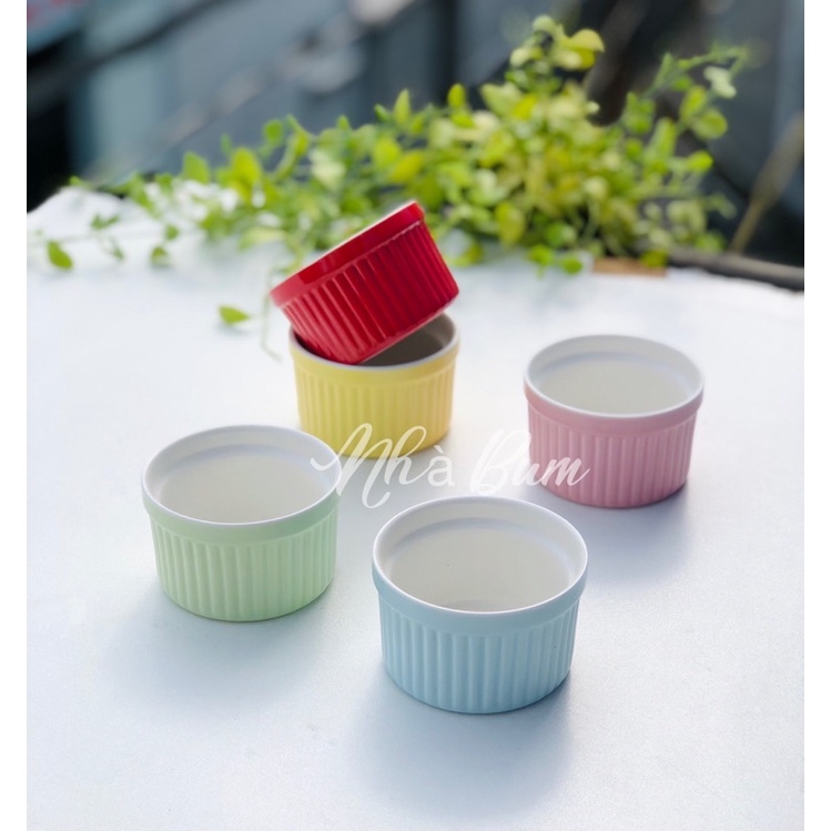 Bát sứ Ramenkin không nắp 100ml - Nhiều màu sắc