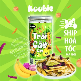 Trái cây thập cẩm sấy giòn Koobie 300g, đồ ăn vặt Hà Nội