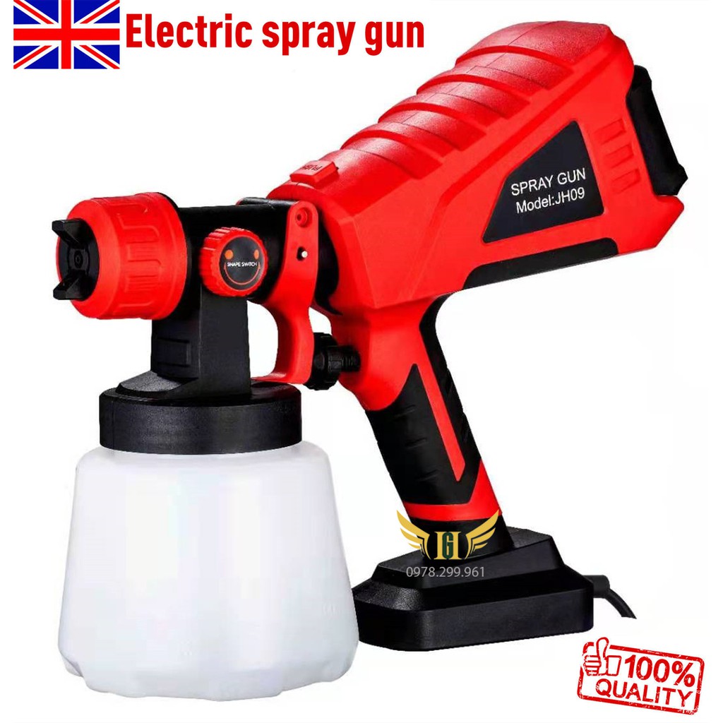 [ CHÍNH HÃNG] Súng Phun Sơn Cầm Tay SPRAY GUN - JH09 - Dùng điện 220V - Công suất 600W - Bình 1lLít - Bảo hành 12 tháng