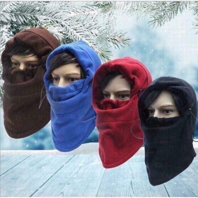 Mũ Nỉ Trùm Đầu ĐI Xe Máy 6 in 1