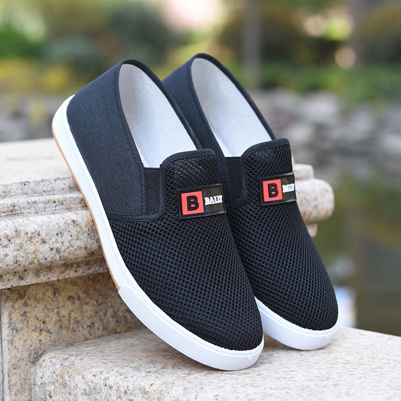 [ Bán Sỉ ] Giày lười vải lưới Nam B Bally, giày vải lưới siêu thoáng khí mùa hè full size