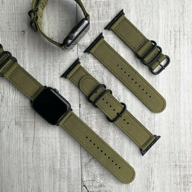 ☝ Dây Đeo Tay Thay Thế Bằng Vải Canvas Cho Đồng Hồ Thông Minh Apple Watch 3 4 5 6 Iwo Nato Zulu UAG ♝