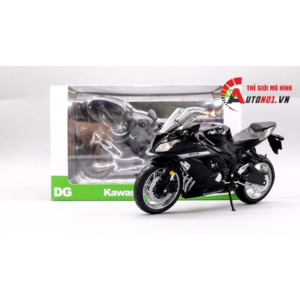 MÔ HÌNH XE KAWASAKI ZX-6R - GREEN - WHITE - BLACK 1:12 AUTOMAXX