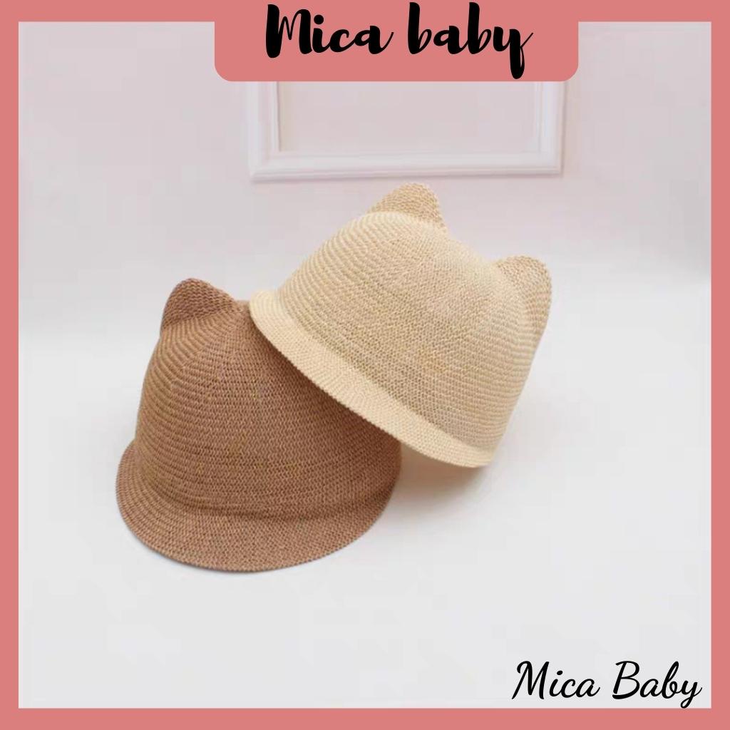 Mũ cói tai mèo đáng yêu cho bé từ 1.5-3 tuổi Mica baby MH06