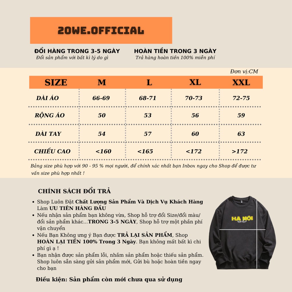 Áo Hoodie chất NỈ  under Hà Nội, ÁO phom Rộng 100% Cotton Nam Nữ Unisex -In Hình Local Brand 2 | BigBuy360 - bigbuy360.vn