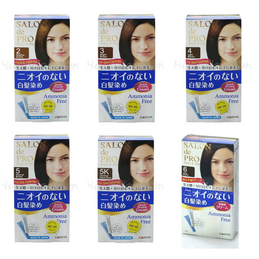 Thuốc Nhuộm - Nữ SALON DE PRO - Quick Dyeing Cream kem nhuộm tóc bạc